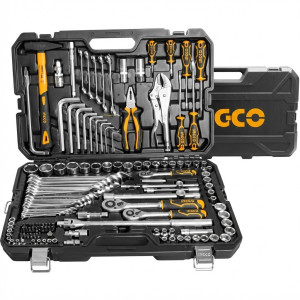 Coffret de douilles et accessoires set de 142pcs - Ingco - HKTHP21421,Outillage et Mesure