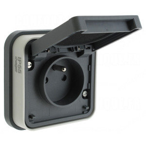 PRISE ÉTANCHE ENCASTRE 2P+T CUBYKO - HAGER - WNE100