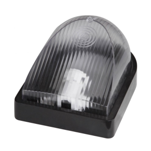 Hublot E27 Ovale En Verre Grillage Metalique Noir Lap - 2020E27N