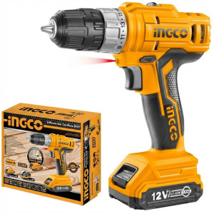 Perceuse visseuse sans fil 20V 2BAT+1CHARGEUR 45NM+47ac - Ingco - CDLI200528,Outillage et Mesure