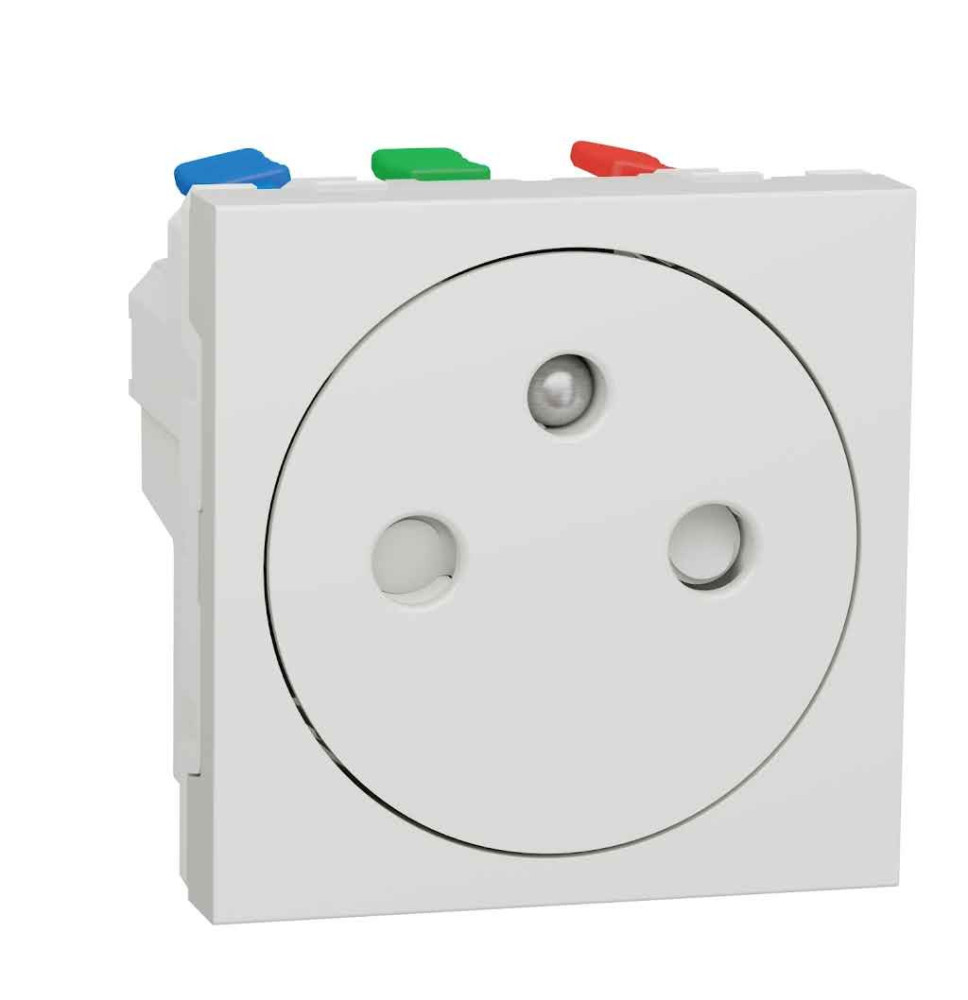 Prise encastrés 2P+T - FR - 90° - affleurant - raccord rapide - Prise encastrés 2P+T - FR - 90° - affleurant - raccord rapide -