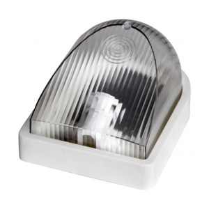 Hublot E27 Ovale En Verre Grillage Metalique Blanc Lap -