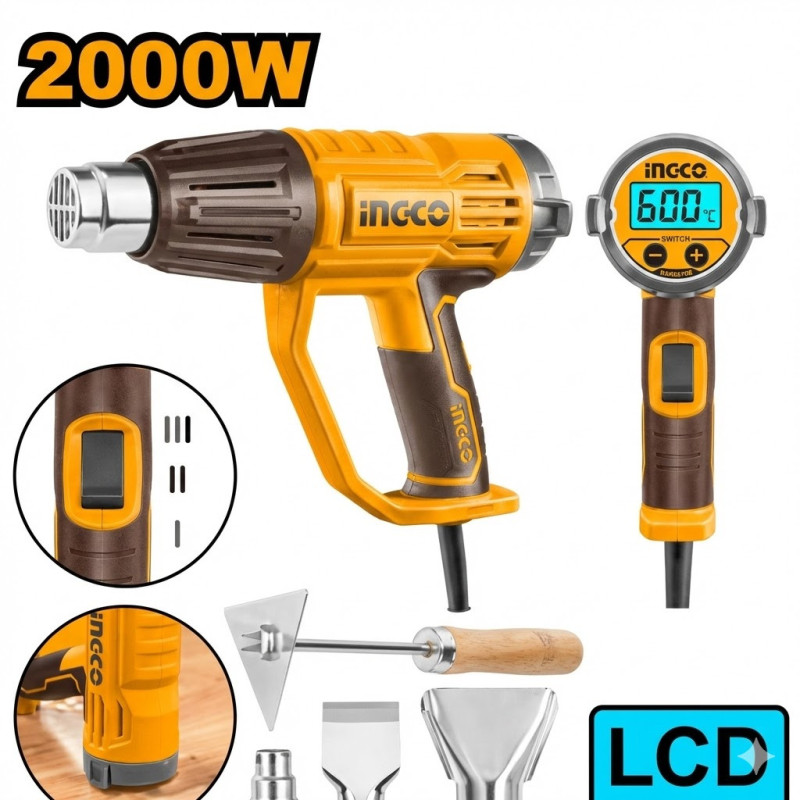 Décapeur thermique 2000W+ACCESSOIRE - Ingco - HG200058,Outillage et Mesure