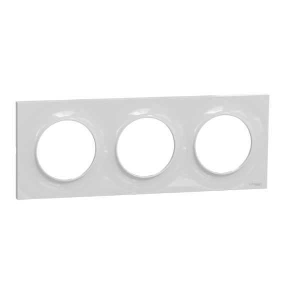Plaque de finition 3 postes horizontaux ou verticaux entraxe