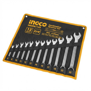Trousse de clés mixtes 12PCS DE 6 A 24mm - Ingco - HKSPA1142,Outillage et Mesure