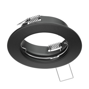 Spot Encastre Rond Noir Diam 65mm+Douille Gu10 TEMPER - 8768051