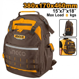 Sac à dos à outils L38*W*17*H46CM - Ingco - HBP01028,Protection de la Personne