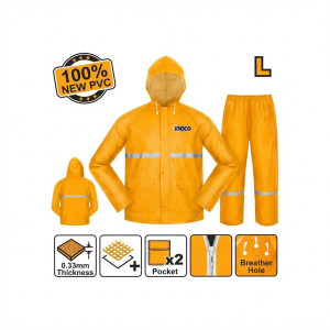 Tenue impermeable jaune - Ingco - HRCTSKT031,Protection de la Personne