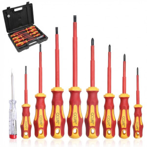 Set de 9 tournevis isoles 1000V - Ingco - HKISD0809,Outillage et Mesure