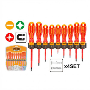 Set de 9 tournevis isoles 1000V - Ingco - HKISD0809,Outillage et Mesure