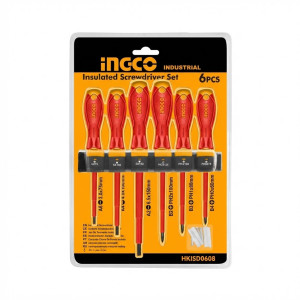 Set de 6 tournevis isolée 1000V - Ingco - HKISD0608,Outillage et Mesure