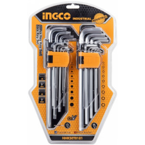 Jeu de clé mâles et torx courtes en étui - Ingco - HHKSET0181,Outillage et Mesure