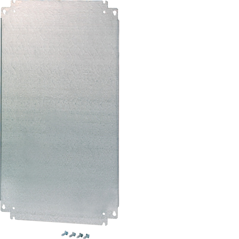 Plaque de montage pleine orion plus p FL104A-105A-204A tôle d'acier l243x h330mm - Hager -