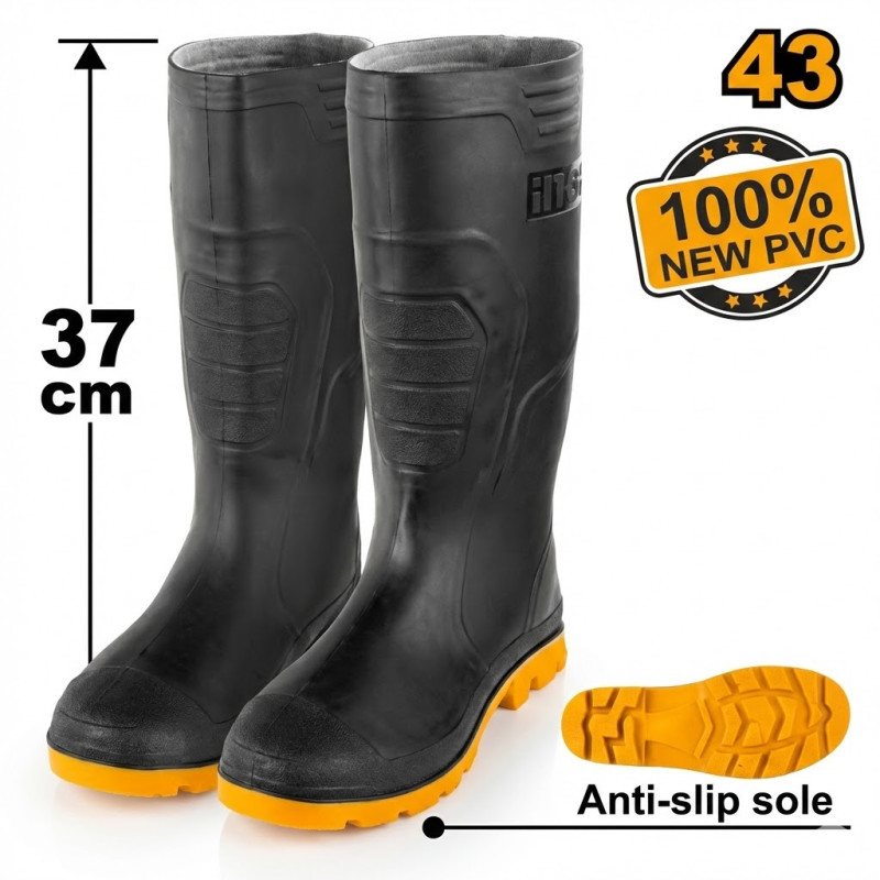 Botte pvc noire - Ingco - SSH092LYB43,Protection de la Personne