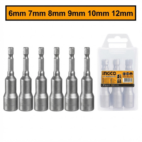 Jeu d’embouts de vissage magnetique 6PCS - Ingco - AMN65061,Outillage et Mesure