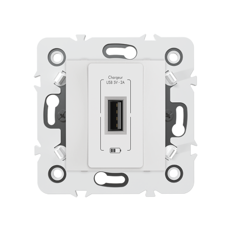 Prise USB MECANISME SIMPLE BLANC MILLENIUM - LAP -