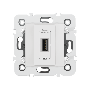 PRISE USB MECANISME SIMPLE GRIS CLAIRE MILLENIUM - LAP -