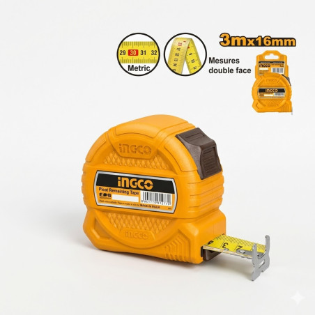 Mètre ruban 3mx16mm - Ingco - HSMT393161,Outillage et Mesure