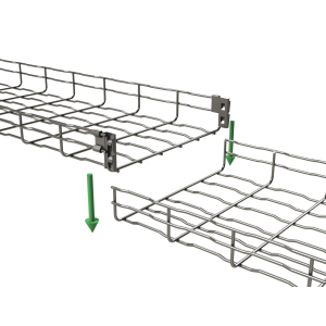 Chemin de câbles fil 300mmX65mm barre 3Mètre BF2R - BASOR -