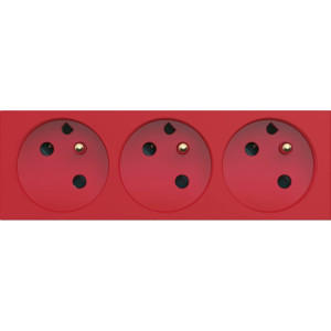 Prise de courant double détrompée spéciale goulotte galerie