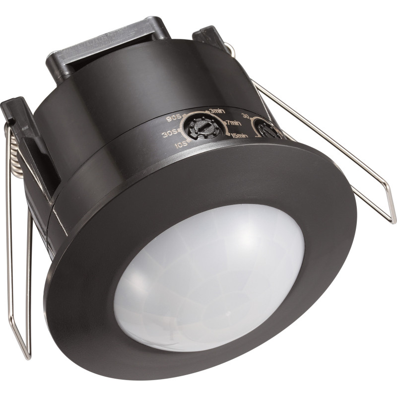 Détecteur de mouvement par technologie PIR, montage encastré au plafond KDP21 360FP BK - Temper -