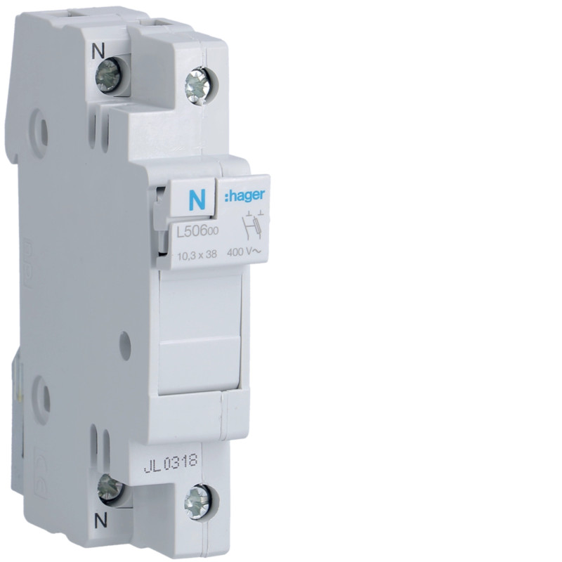 Coupe-circuit 1P+N 32A 400V L38 1 module - Hager - L50600,Disjoncteur - Disjoncteur Différentiel -