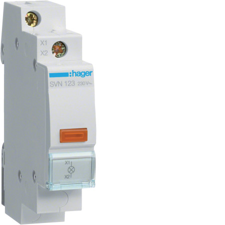 Voyant LED Orange 230VAC - Hager - SVN123,Automatisation et contrôle industriels Hager