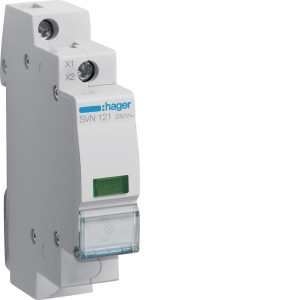 Voyant LED vert 230VAC - Hager - SVN121,Automatisation et contrôle industriels Hager