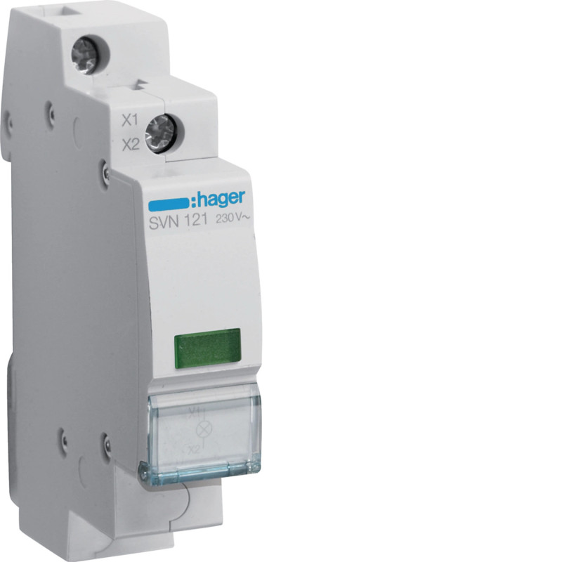 Voyant LED vert 230VAC - Hager - SVN121,Automatisation et contrôle industriels Hager