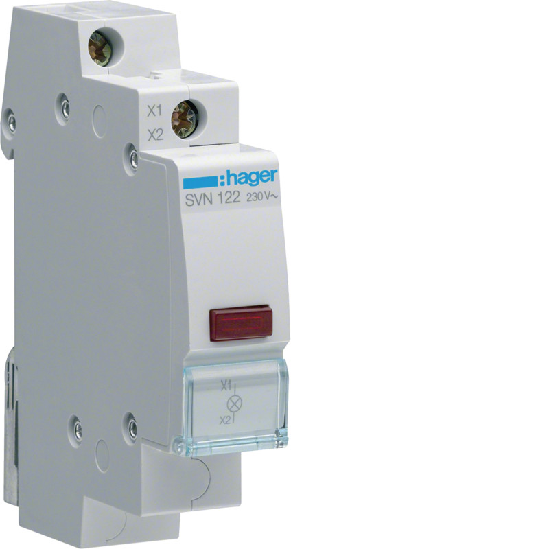Voyant LED rouge 230VAC - Hager - SVN122,Automatisation et contrôle industriels Hager