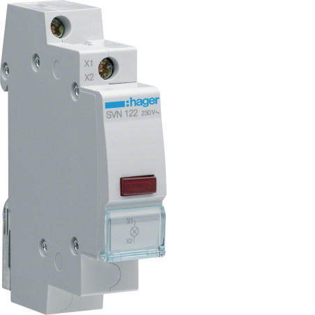 Voyant LED rouge 230VAC - Hager - SVN122,Automatisation et contrôle industriels Hager