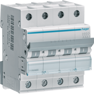 Disjoncteur 63A 4P 6KA courbe C 4M - HAGER - MCN463A,Disjoncteur Hager