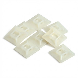 Embase adhésive connecteur à deux voies. 30 x 30 mm. 