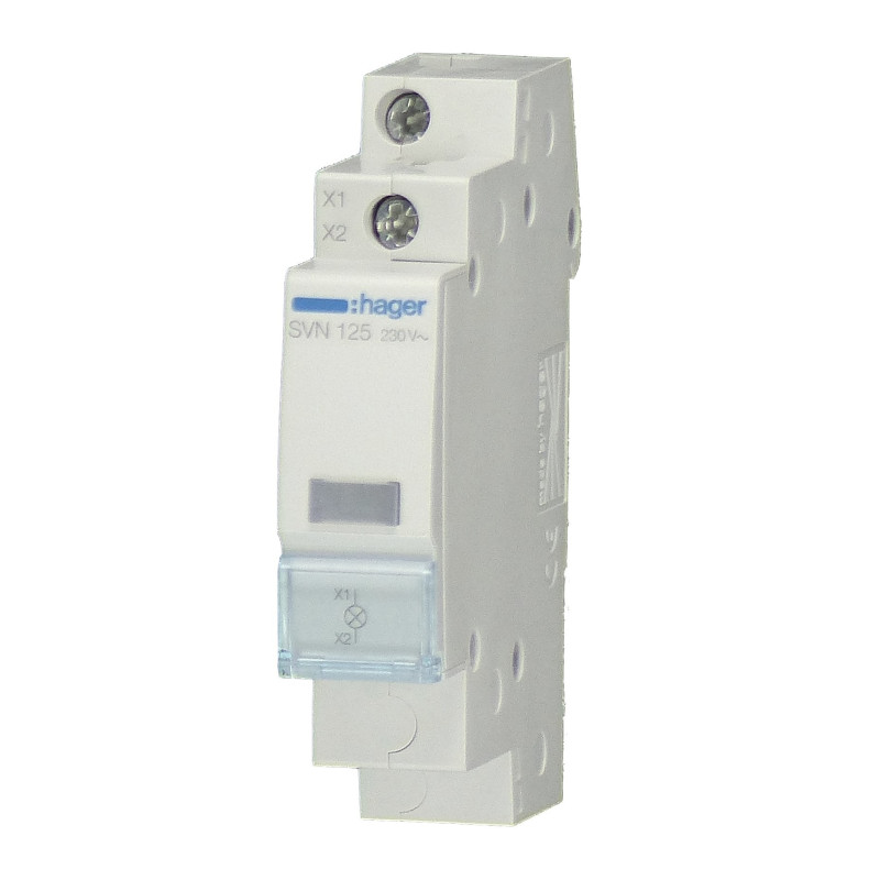 Voyant LED incolore 230VAC - Hager - SVN125,Automatisation et contrôle industriels Hager