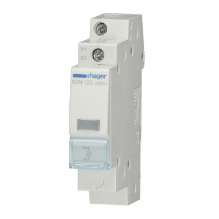 Voyant LED incolore 230VAC - Hager - SVN125,Automatisation et contrôle industriels Hager