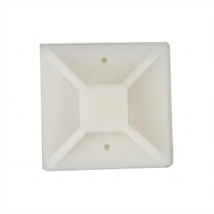 Embase adhésive connecteur à deux voies. 25 x 25 mm. 