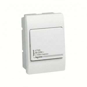 Poussir INVERSEUR MOSAIC 6A 250V~ 2 MODULES BLANC - LEGRAND - 077040,Interrupteurs & Accessoires