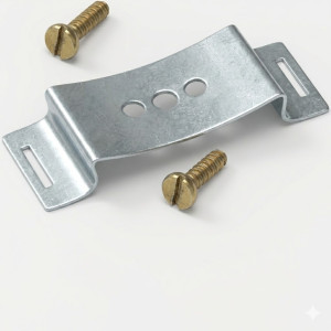 Ressort de fixation pour rail DIN (10 pièces), 20 mm de large avec vis - Hager - KZ060,Prise &