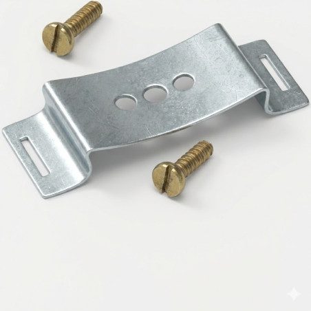 Ressort de fixation pour rail DIN (10 pièces), 20 mm de large avec vis - Hager - KZ060,Prise &