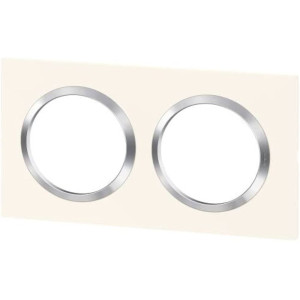Plaque de finition carrée dooxie 2 postes blanc - Legrand -