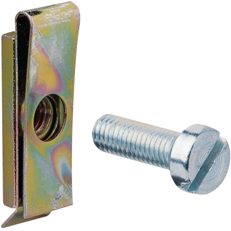 Ecrous-clips et vis M5 pour platine perforée Quadro et Beha-set - Hager - UC969,Prise & Coffret