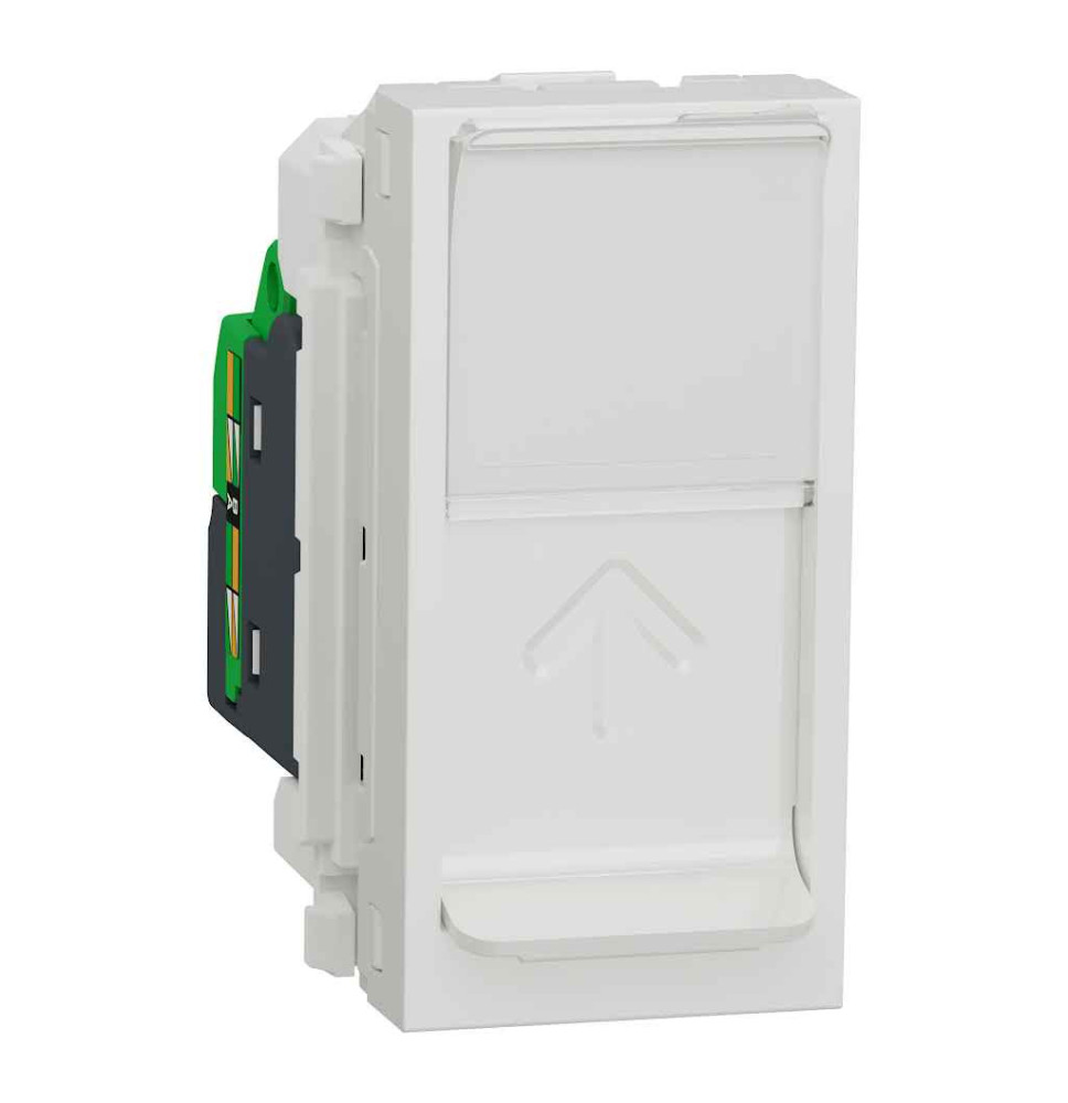 Prise RJ45 simple - cat 6 FTP - 1 mod - Blanc - méca seul - Prise RJ45 simple - cat 6 FTP - 1 mod - Blanc - méca seul -