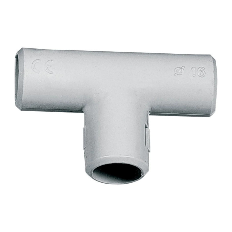 Té de dérivation inspectable en T-joint IP40 Ø20 mm - Gris -