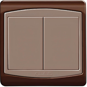 INTERRUPTEUR DOUBLE ALLUMAGE GALAXY MARRON - LAP - 10211MR