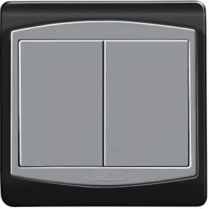 INTERRUPTEUR DOUBLE ALLUMAGE VA ET VIENT Encastré GALAXY GRIS -