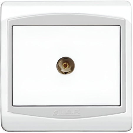 Prise TV GALAXY BLANC - LAP - 20223BL,Prise