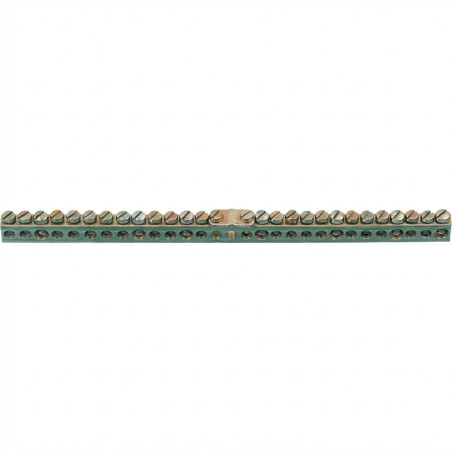 Barrette Laiton sans socle L242mm 29X10-16mm Univers+support et connexion 250 A - Hager -