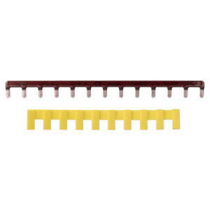 Barre de pontage 1P 63A languette 10mm² marron 13M - Hager -
