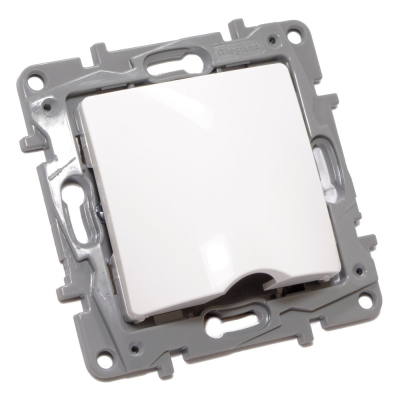 Plaque de finition blanc - Plastique - Carré - IK02 - IP20 -