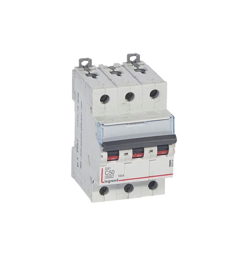Disjoncteur DX³6000 10kA arrivée haute et départ bas à vis 3P Disjoncteur DX³6000 10kA arrivée haute et départ bas à vis 3P